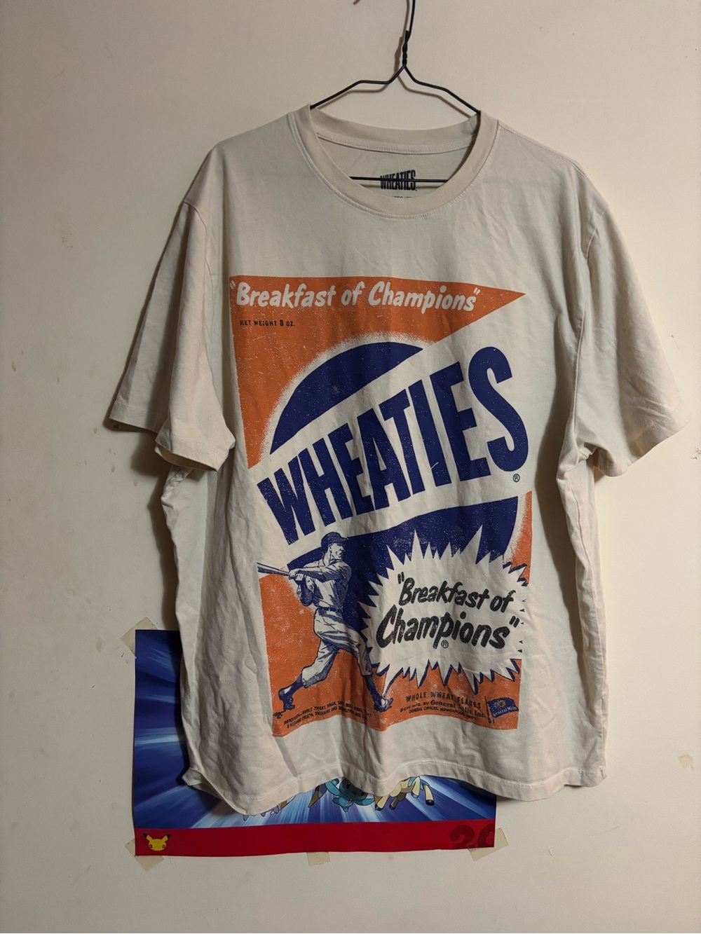 Wheaties Graphic Tee - Cream with Orange & Blue Logo